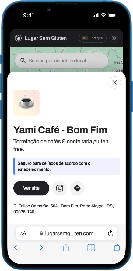 mockup do mapa de locais